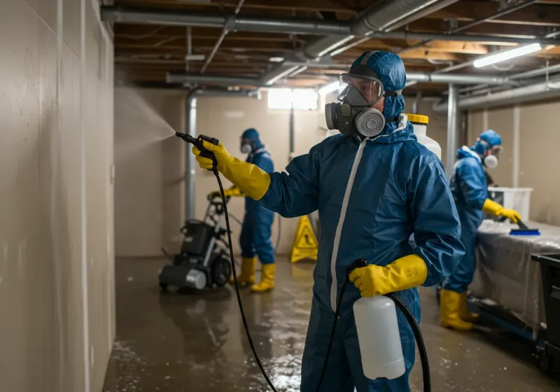 Basement Sanitization and Antimicrobial Treatment process in Ewa Gentry, HI